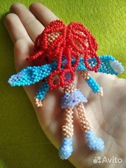 Фея Блум (Винкс) из бисера. Амигуруми
