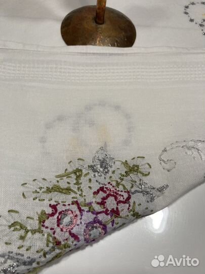 Скатерть ручная вышивка Рождественская