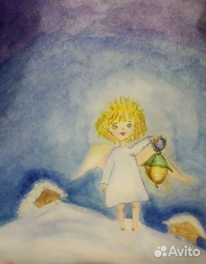 Ангел. Акварель