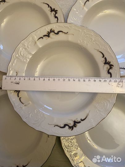 Тарелки суповые чехия новые Бернадотт цена за 6 шт