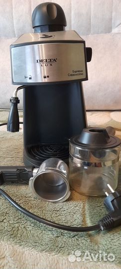 Кофеварка с капучинатором delta lux dl-8151к