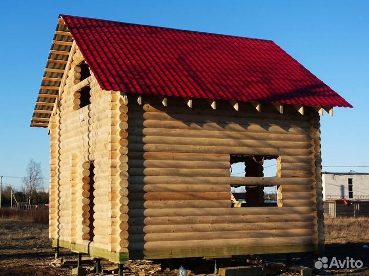 Сруб Дома Полтора этажа с крышей