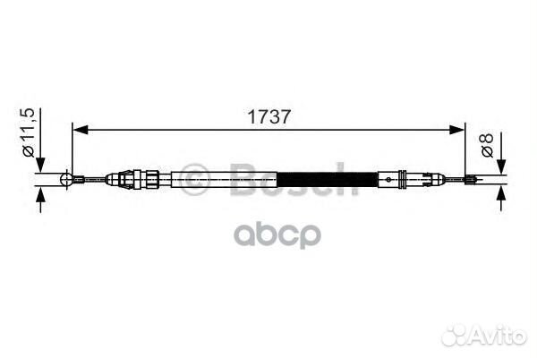 1 987 482 008 трос ручника левый Fiat Scudo/Pe