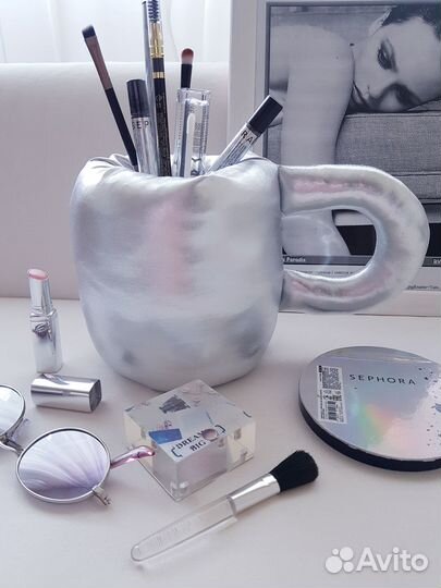 Подставка органайзер для кистей, макияжа+наклейки