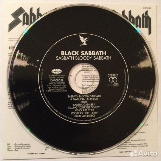 CD Black Sabbath/Sabbath Bloody Sabbath,2000,UK