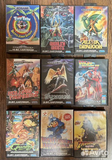 Коллекция картриджей для Sega Mega Drive