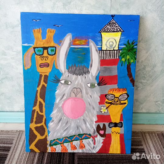 Картина акрилом на холсте