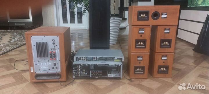 Ресивер, дивиди с караоке и колонки