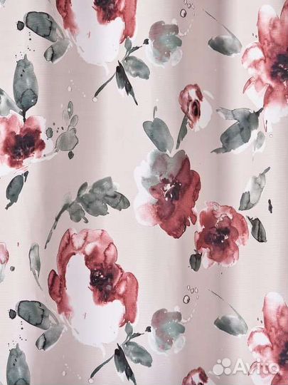 Штора готовая 140х260 на шторной ленте бежевая