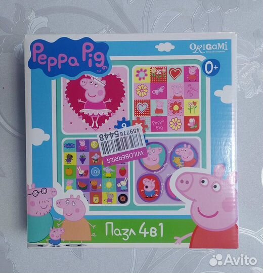 Пазлы 4 в 1 лото развивающие игры