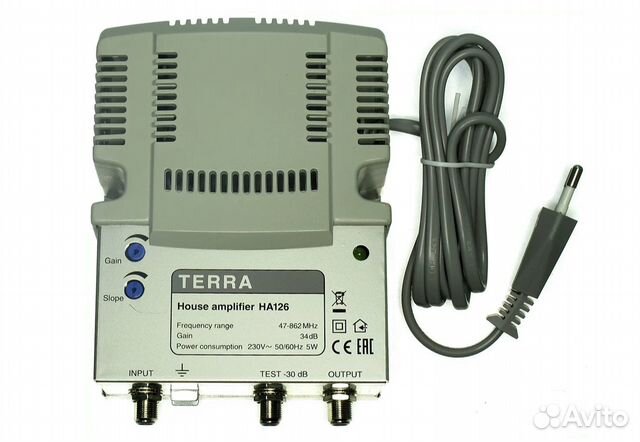 Усилитель телевизионный для антенны terra HA 126 купить в Москве ...