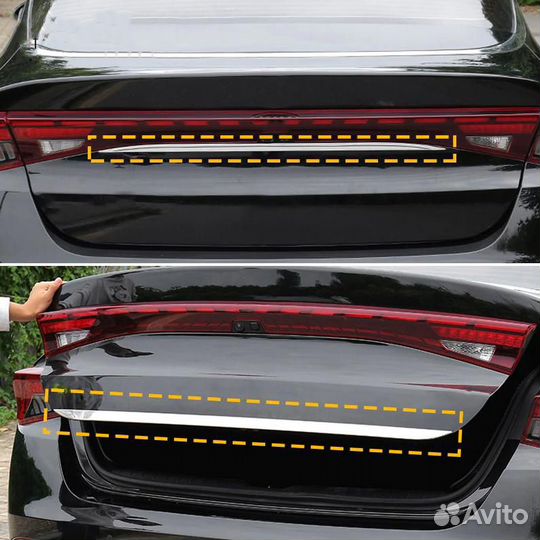 Хром молдинг на багажник нижний Kia K5 2020-2022