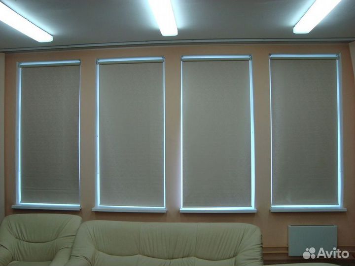 Рулонные шторы однотонные