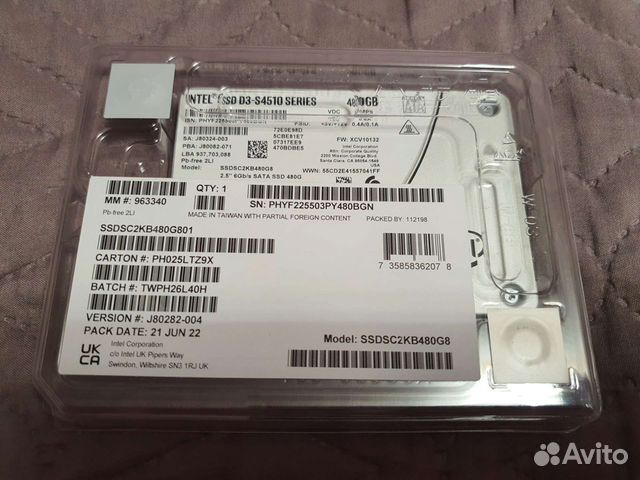 Ssd intel d3 s4510