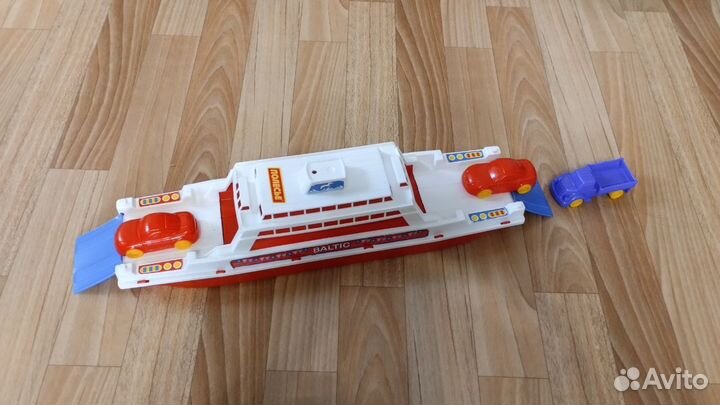 Игрушечный корабль-паром Полесье 4 автомобиля