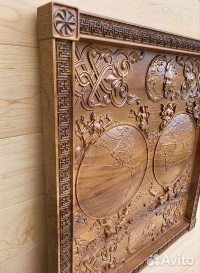 Деревянная разная картина, панно 