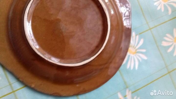 Кофейник с тарелкой -подставкой керамика