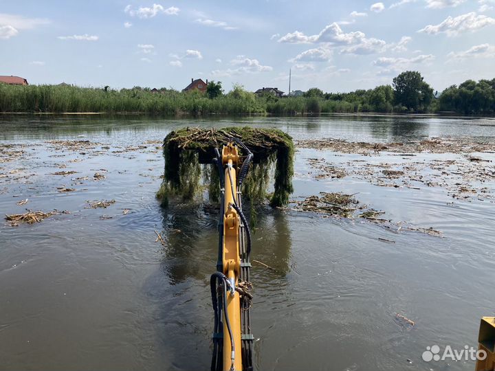 Мини земснаряд, земснаряд. Очистка каналов