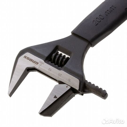 Ключ разводной, переставная губка, 200 мм, CRV Gro