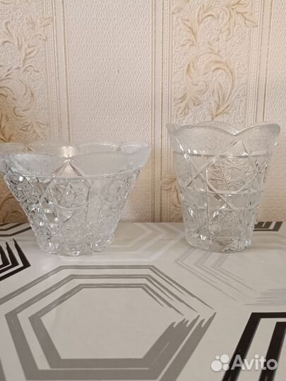 Ваза конфетница хрусталь