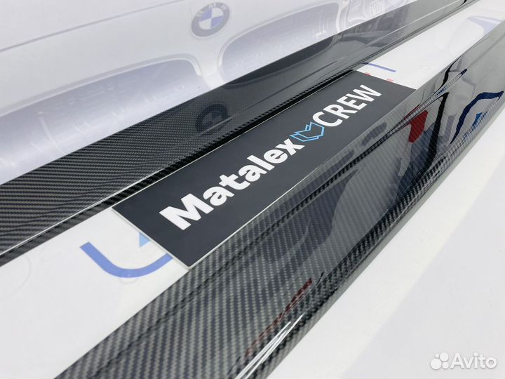 Лезвия на пороги BMW F80 F82 MP Сухой карбон