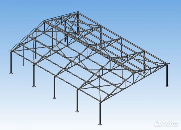 Фермы для ангара. Каркас ангара