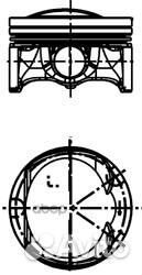 Поршень с кольцами +0.5 (x4) Audi A3/A4/A5