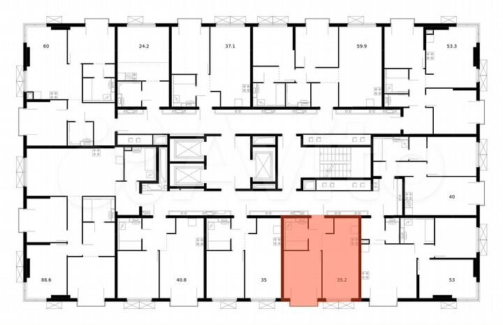 1-к. квартира, 35,2 м², 13/14 эт.