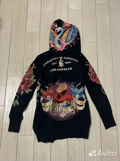 Кофта зип/на молнии Ed Hardy оригинал y2k