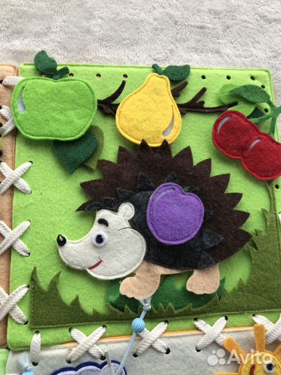 Мягкий бизиборд конструктор (кубик/коврик/бортик)