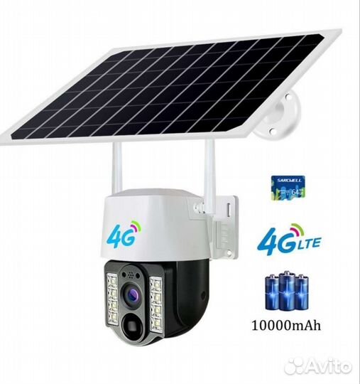 Умная 4g камера на солнечной батарее, с SIM картой