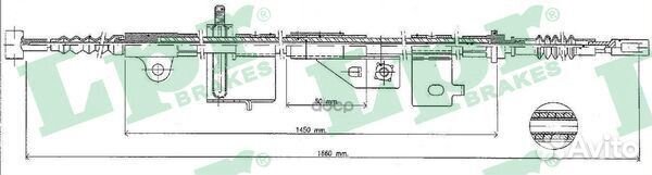 Трос, стояночная тормозная система C0498B C0498