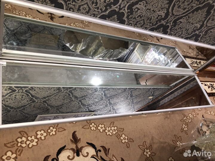 Двери купе зеркальные бу