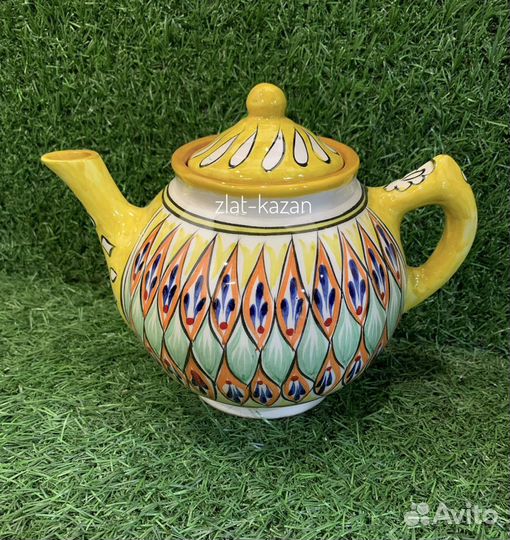 Чайник заварочный «Риштан желтый» 1 литр