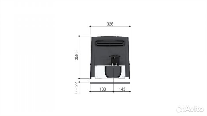 Bks18ags - Привод 230 В для откатных ворот 1800 кг