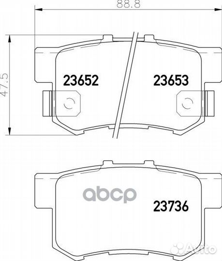 Колодки тормозные дисковые зад (PF8255) NP8