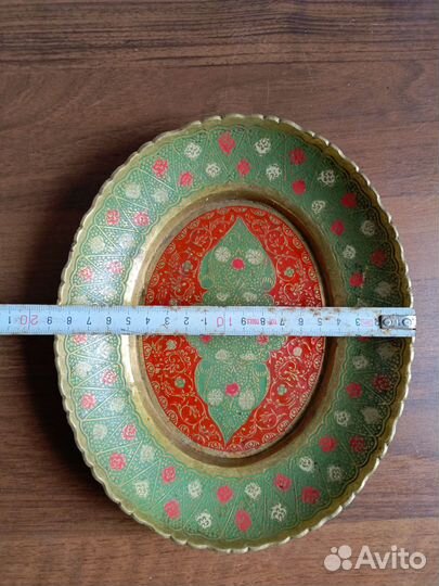 Блюдо ваза индийская латунь СССР