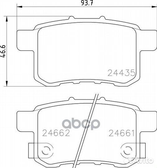 Колодки тормозные дисковые зад (PF-8604) NP