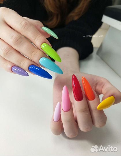 Маникюр и Педикюр с гель лаком, наращивание ногтей