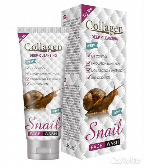 Пенка для умывания Collagen с муцином улитки