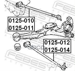 Рычаг toyota RAV4 -00 зад.ниж.лев. 0125014 Febest