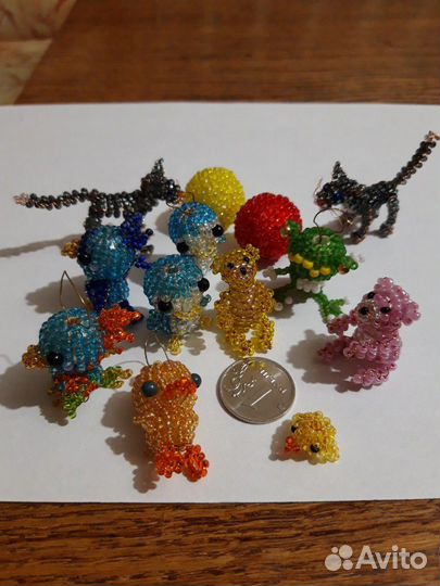 Животные из бисера ручная работа