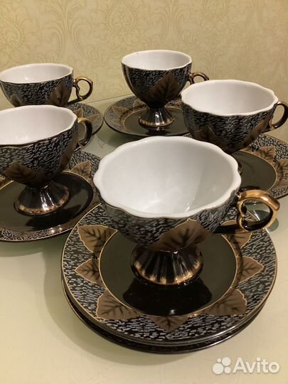 Набор чайно-кофейный 5 шт чашек 6 шт блюдец