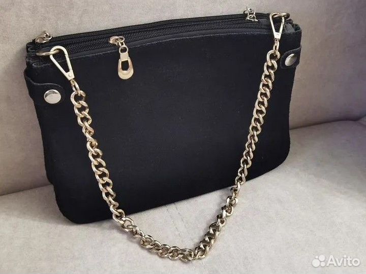 Сумка из натуральной замши