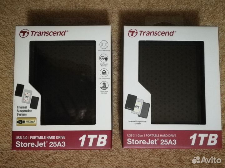 Переносной жёсткий диск Transcend StoreJet 25A3