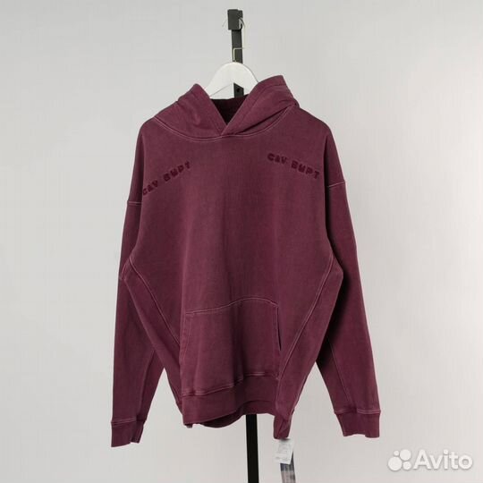Худи Cavempt оверсайз погружное бордового цвета