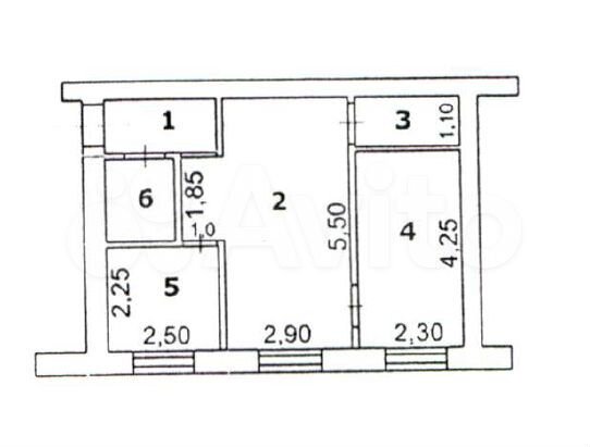 2-к. квартира, 41,7 м², 1/4 эт.