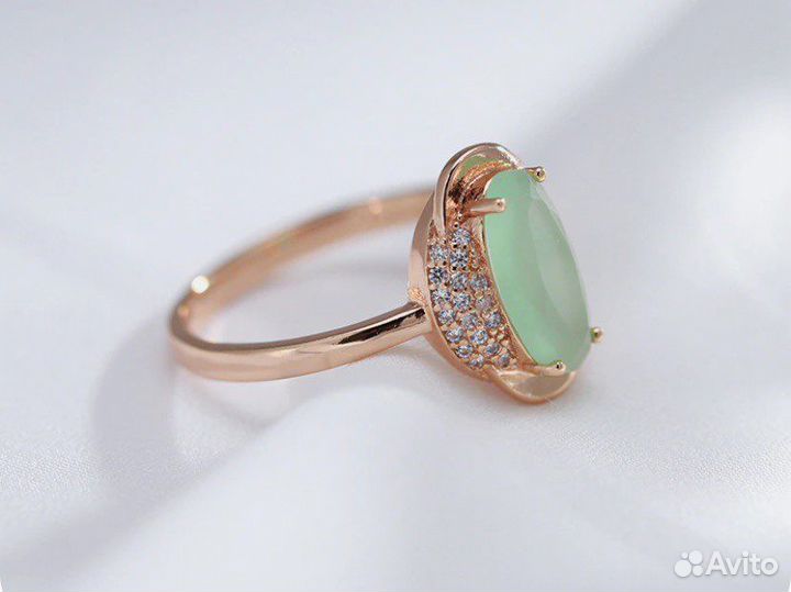 Комплект серьги + кольцо дубайское золото