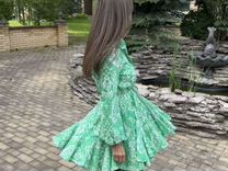 Мини платье zara зеленое оригинал