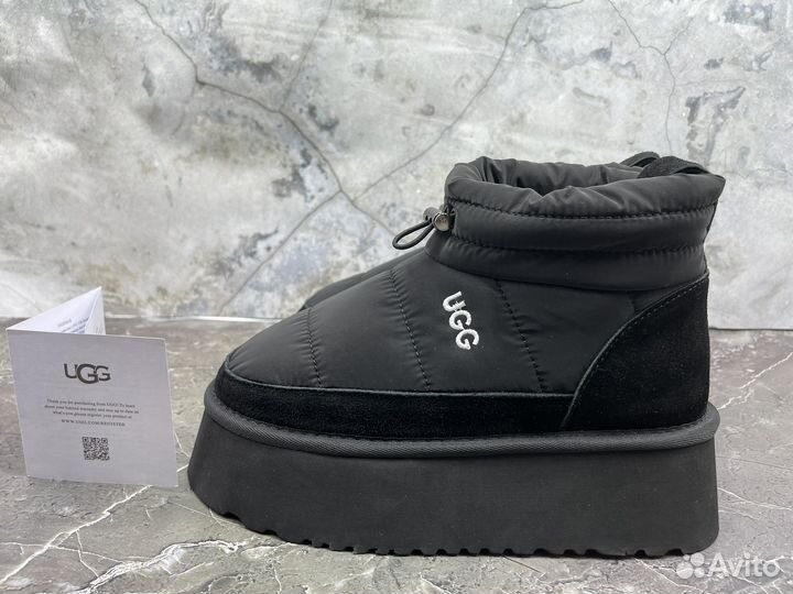 Женские Угги Ugg Obba Platform Black Дутики